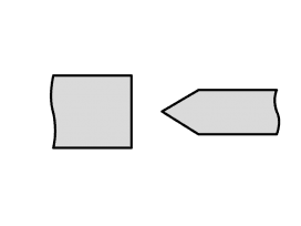 Knife or anvil cut