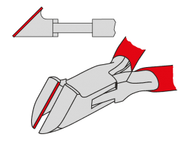 Cutting edges in an oblique position